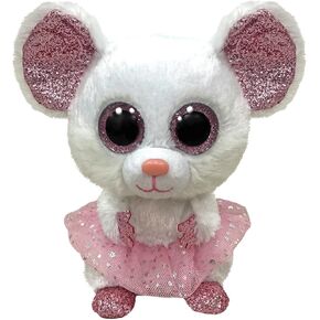 Beanie Baby Nina White Mouse Wears Ballet Skirt Stuffed Plush Doll (6inch)