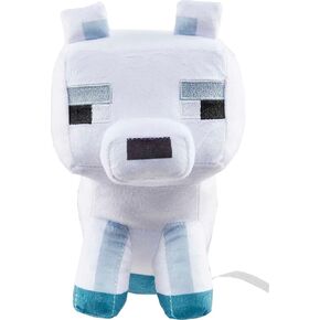Minecraft Basic Arctic Fox Plush, Video-Game Character Soft Doll, Collectible Toy Gift for Ages 3 Years & Older