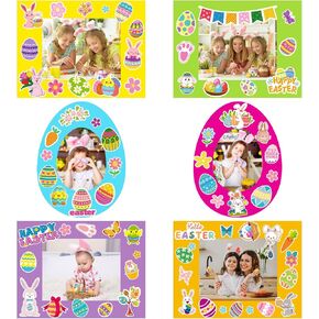 Canifortune 30 Pack Spring Photo Frame Craft Kits for Kids - East Begh Picture Frame Kits - Spring Decoration Classroom Party Activity