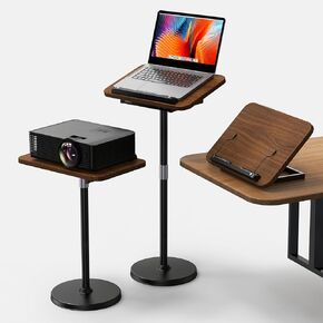 NAMON 2 in 1 Portable Laptop Floor Stand & Desktop Stand, Standing Desk Converter with Adjustable Height from 16.5" to 51", Perfect for Home, Office, Meeting Room, Study (White Ash Effect)