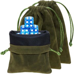 Mini Skater Velvet Drawstring Gift Bags for Christmas Wedding Party Favor Bags Small Jewelry Pouches Soft Velvet Cloth Holiday Present Bags, Pack of 3 (Dark Green)