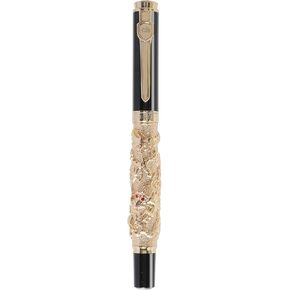 Heavy Metal Dragon ballpoint pen (Ancient Silvery with Gold Trim)