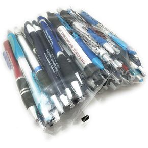 50 Wholesale Lot Ink Pens, Ball Point, Plastic, Retractable