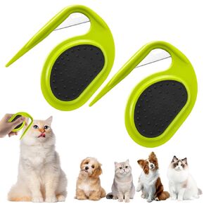 2Pcs Knotting Comb for Cats, Dog, Pet Knotting Comb De Knotting Comb for Dog Pet Hair Removal Tool Cat Dog Grooming Comb Knot Remover Cat Knotting Comb-Black