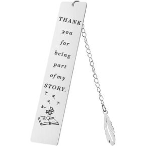 Stainless Steel Teacher Bookmark - Perfect Thank You Gifts for Teacher Appreciation, Retirement & Back to School | Includes Chain & Gift Box | Ideal for Students, Book Lovers & Librarians