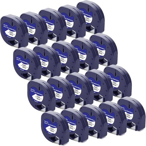 Hehua 91331 Multicolor Label 10 Pack, Compatible with Dymo Letra Tag 1/2x13 Refill Compatible for Label Maker Tape Dymo Letratag Tape LT 100T 200B QX50 2000 XR for Dymo Letratag 100H Refills 12mmx4m in Kuwait