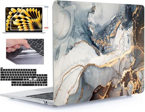 YSCLBAHUK for MacBook Pro 13 inch Case 2022 2021 2020 Release A2338 M2 M1 A2289 A2251 Cover, Printed Pattern Plastic Hard Shell Cover for MacBook Pro 13.3-inch A2159 A1989 A1706 2016-2019, Marble in Kuwait
