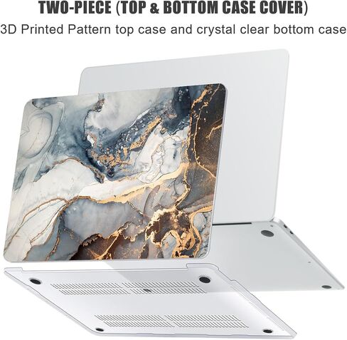 YSCLBAHUK for MacBook Pro 13 inch Case 2022 2021 2020 Release A2338 M2 M1 A2289 A2251 Cover, Printed Pattern Plastic Hard Shell Cover for MacBook Pro 13.3-inch A2159 A1989 A1706 2016-2019, Marble in Kuwait