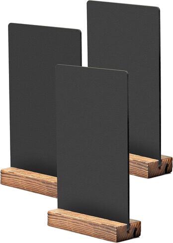 Chalkboard Pack: Double-Sided Wooden Chalkboards (3 Pack, 7.9x5.1 inches, Black) in Saudi Arabia