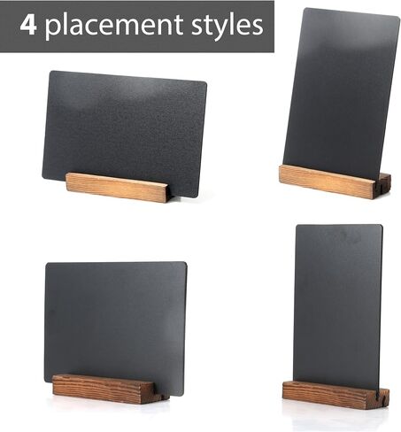 Chalkboard Pack: Double-Sided Wooden Chalkboards (3 Pack, 7.9x5.1 inches, Black) in Saudi Arabia