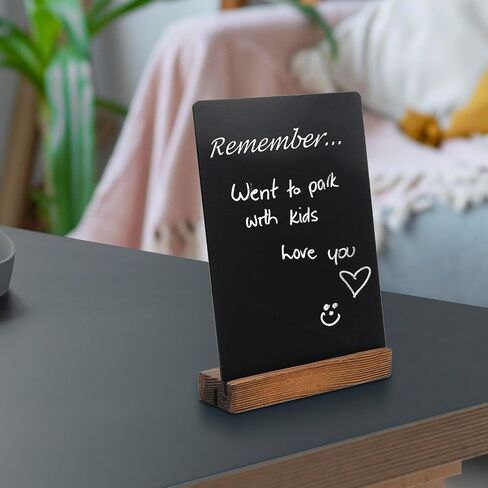 Chalkboard Pack: Double-Sided Wooden Chalkboards (3 Pack, 7.9x5.1 inches, Black) in Saudi Arabia