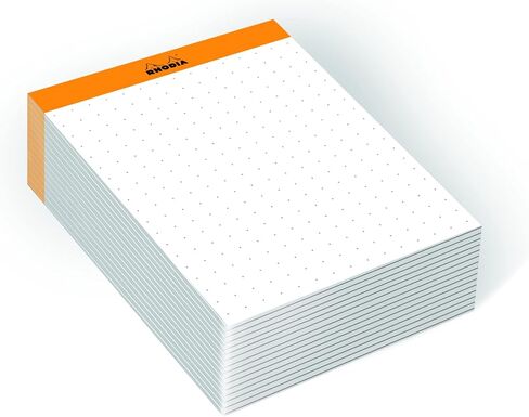 Rhodia 194045c - Memo Pad N ° 11 Orange - A7 8.5x11.5 cm - DOT (منقط) - 240 ورقة 80 جم/م - عملية وضغوط - Rhodiatime in Kuwait