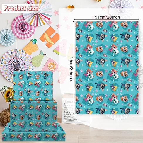 4Pack Wrapping Paper 20X30 inch for Baby Shower Kids McQueen Birthday Party Decorations Wedding DIY Crafts Gift Packing Birthday McQueen cars Decoration (car) in Kuwait