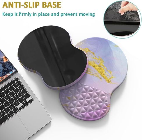 وسادة ماوس مريحة لدعم المعصم مع تصميم منتفخ للتدليك، مسند معصم لتخفيف الآلام مع إسفنج الذاكرة وقاعدة مضادة للانزلاق، وسادات ماوس كمبيوتر كبيرة للمكتب المنزلي (نبات الزهور) in Kuwait