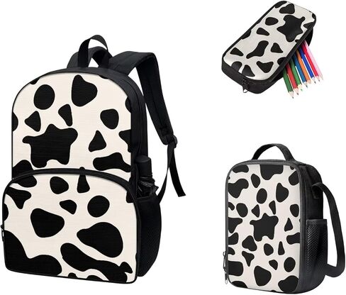 3 Pieces Galaxy Butterfly Backpacks Set For Girls With Lunch Case Shoulder Strap Large Pencil Case With Pen Solt for Women Girls Black Blue Bookbag for School in Kuwait