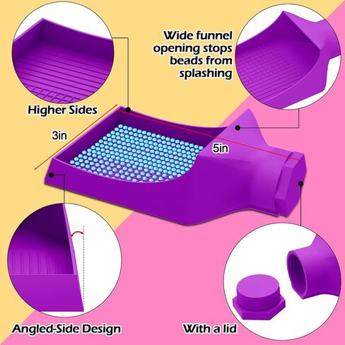 Multifunctional Diamond Painting Tray & Funnel With 3 Storage Jars And Lid, Two Different Diamond Painting Tray Grid Design, Diamond Art Painting Accessories And Tools For 5D Diamond Painting Beads-Pu in Saudi Arabia