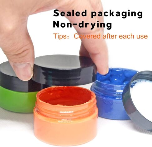 8PCS Chalk Paste with 3 Mini Squeegee, Screen Printing Ink, Chalk Paste for Stencils, Reusable Self-Adhesive Stencil Paste Starter Kit, Handmade DIY Home in Saudi Arabia