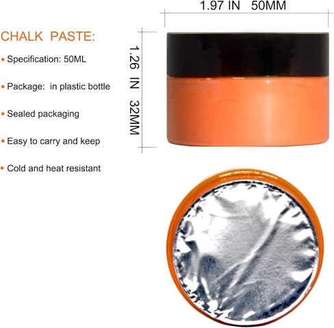 8PCS Chalk Paste with 3 Mini Squeegee, Screen Printing Ink, Chalk Paste for Stencils, Reusable Self-Adhesive Stencil Paste Starter Kit, Handmade DIY Home in Saudi Arabia