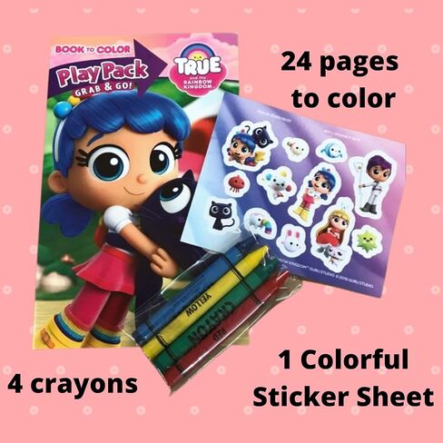 True and The Rainbow Kingdom Party Favors Pack ~ Bundle of 12 Play Packs Filled with Stickers, Coloring Books, and Crayons (True and The Rainbow Kingdom Party Supplies) in Kuwait