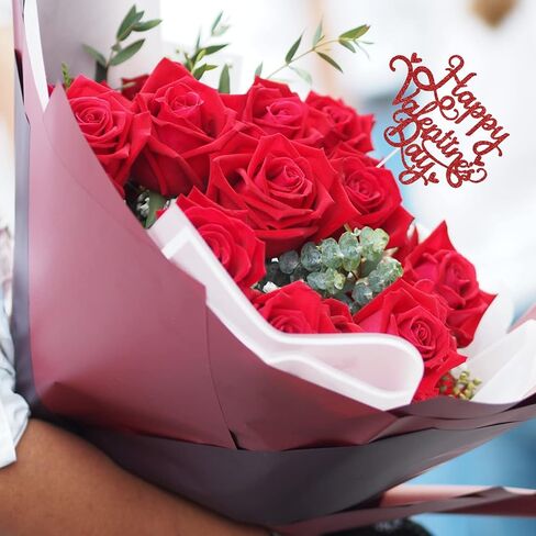 10pcs عيد الحب سعيد الكعكة أعلى الكعكة ريد بريق الكعكة توبيبر عيد الحب يوم كب كيك توبيبر على شكل قلب يختار إكسسوارات كعكة لحفل الزفاف عيد الحب ديكور كيك ديكور in Kuwait