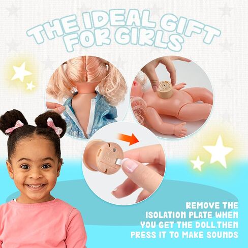 Toy Choi's Interactive Baby Doll Pink - 14 Inch Crying Talking Feeding Dolls with Open/Close Eyes,Different Sounds and Accessories - Pretend Play Preschool Toys for 3 4 5+ Year Old Girls Boys Gift in Saudi Arabia