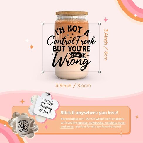 الكتاب المقدس آية الأشعة فوق البنفسجية DTF Cup Wrap -20 Sheets Inspiration Quotes Questar in Kuwait