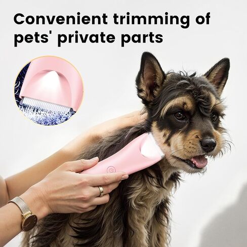 Dog Clippers Pet Grooming Kit, Low Noise Dog Hair Trimmer for Grooming Cordless Pet Shaver with LED Light for Dogs Cats Animals in Kuwait