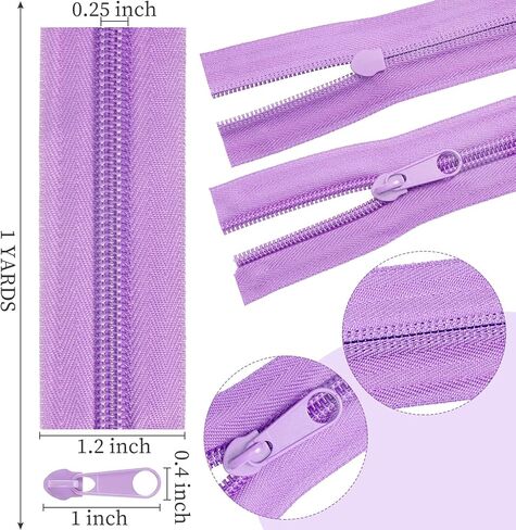 Syhood 24 Colors Zipper Repair Kit, 24 Yard #5 Nylon Coil Sewing Zippers, 96 Pcs Zipper Pulls Sliders, Purse Hardware for Bags Making in Saudi Arabia