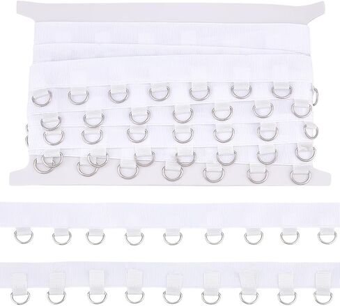 MAYJOYDIY 4 Yards White Grommet Trim with D Rings 1.2inch Eyelet Grommet Tape Eyelet Trimming Ribbon Strip Twill Tape for Sewing Garment Corset Shirt Dress Skirt Decoration in Saudi Arabia