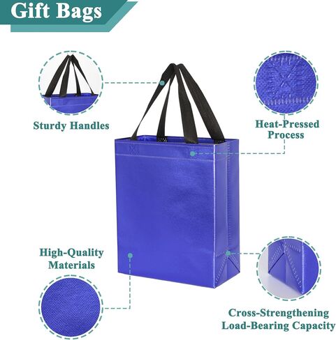 KEYYOOMY 20 Pcs Green Gift Bags with Handles Medium Size- 8x4x10 In Glossy Reusable Gift Bag with Handles- Shiny Holographic Party Favor Bags, Birthday Goodie Bags, Wedding Gift Bag in Saudi Arabia