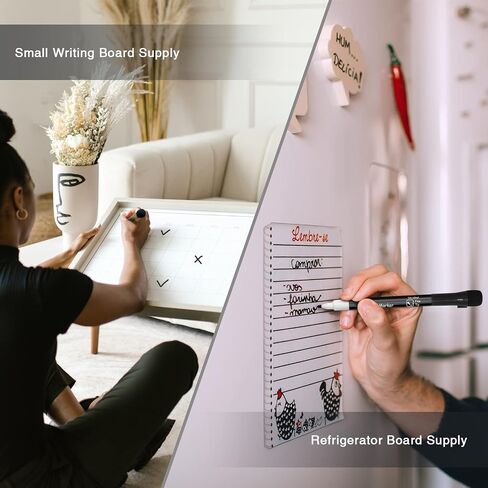 TOWON Black Fine Point Dry Erase Markers, 8 Count, Whiteboard, Glass, Metal, Porcelain, Painted Steel, Non Toxic, Low Odor, Magnetic, Slim/Skinny, Whiteboard Markers Bulk in Saudi Arabia