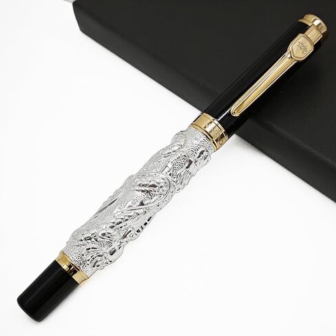 Heavy Metal Dragon ballpoint pen (Ancient Silvery with Gold Trim) in Saudi Arabia