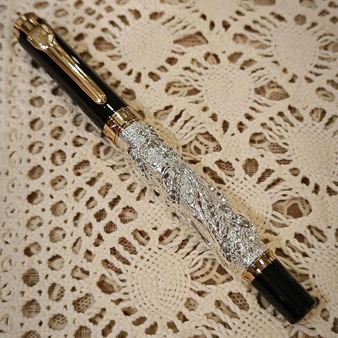 Heavy Metal Dragon ballpoint pen (Ancient Silvery with Gold Trim) in Saudi Arabia