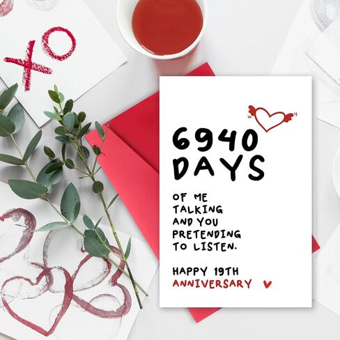 Funny 12 Year Anniversary Card Gifts for Him Her, Sweet 12th Anniversary Card for Girlfriend Boyfriend, Lovely 12th Weeding Anniversary Card Husband Wife, Happy Twelve Years Together Gift in Saudi Arabia