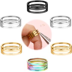 6pcs Jump Ring Opening Tool, Stainless Steel Jump Ring Opener Jump Ring Maker, Jump Ring Opening Closing Tool for Jewelry Making Tools Beading Supplies Jump Ring Opener Circle Closing Rings Tool