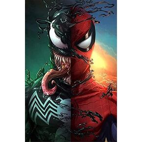 DIY Diamond Painting Kits for Adults, Venom 5D Diamond Art Kit Full Drill Round for Crafts Wall Decor (12" X 16")