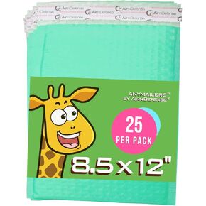Anymailers Blue Bubble Mailers 8.5x12 Inch 25 Pack Poly Padded Envelopes by AirnDefense