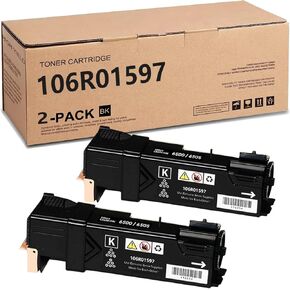 106R01597 High Givel Black Toner Cartridge متوافق مع Xerox Phaser 6500/ WorkCentre 6505，3000 - 2 Pack