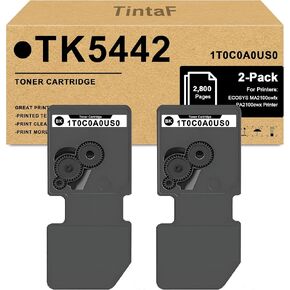 Compatible TK-5442 TK5442 Black Toner Cartridge 2-Pack 1T0C0A0US0 Replacement for Kyocera TK-5442K TK5442K Toner Cartridge for ECOSYS MA2100cwfx PA2100cwx Printer