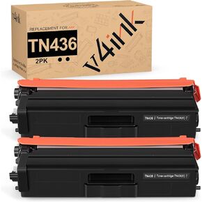 v4ink TN436 Black Compatible Toner Cartridge Replacement for Brother TN436 TN-436 Works with Brother HL-L8360CDW HL-L9310CDW HL-L8260CDW MFC-L9570CDW MFC-L8610CDW MFC-L8900CDW HL-L8360CDWT 2-Pack
