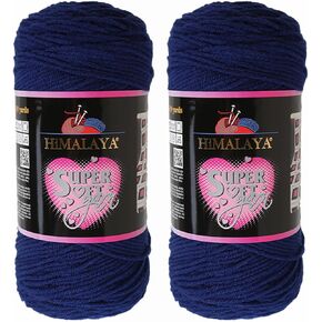 2 Skein Himalaya Super Super Yarn ، 100 ٪ أكريليك ، إجمالي 400 جرام (14 أوقية): كل Skein 200 غرام (7 أوقية) ، 328 مترًا (358 ياردة) ، خيوط الوزن: 4: الصوف-أران (الأخضر 80807)