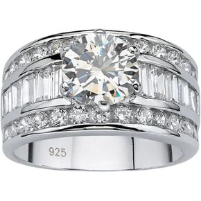 925 Sterling Silver Shiny Cubic Zirconia Rings Diamond Rings for Women Jewelry Findings Earring Backs Findings