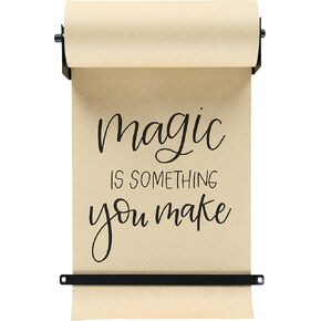 Roller Kraft Paper Roll Display, Wall Decor, Art Wall Mount, Kitchen Decor, Farmhouse Decor - (1) Kraft Paper Roll Included (8 Inch, Black) in Saudi Arabia