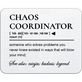 OFlich Chaos Coordinator Definition Mousepad 9.5×7.9 Inch Non-Slip Rubber Base Square Mouse Pads for Computers Laptop Office Home Dorm Desk Decor,Boss Teacher Mentor Gifts