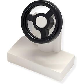 LEGO Parts: 25 Black Steering Wheels (English Manual)