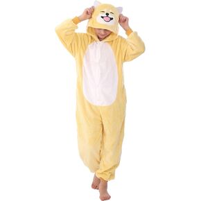 WAFUNNE Animal Onesie Costume for Kids Child Boys Girls Womens Mens Cosplay Halloween Costumes Easter Onesies Shiba Inu