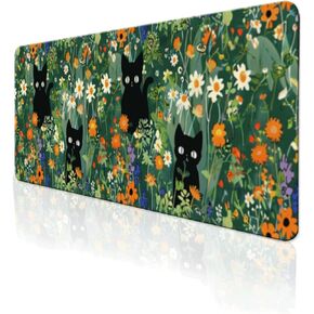 Mushroom Mouse Pad - Extended Large Keyboard Pad Gaming XXL Non-Slip Smooth Washable Waterproof Desk Mat for Office 31.5"x11.8"x0.12"