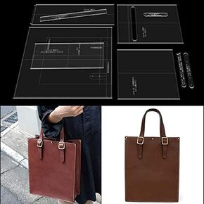 AAB-48 Acrylic Tote Bag Template - Leather Pattern Handbag