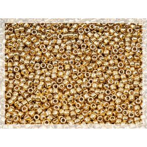 0.18oz Rocailles TOHO Seed Beads 15/0 (1.5 mm), Permanent Finish Galvanized Starlight (#pf557)