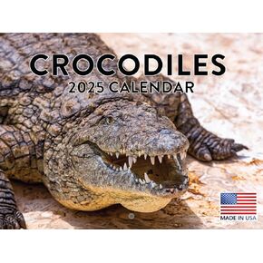 Crocodile Calendar 2025 Monthly Wall Calender | American Made In The USA